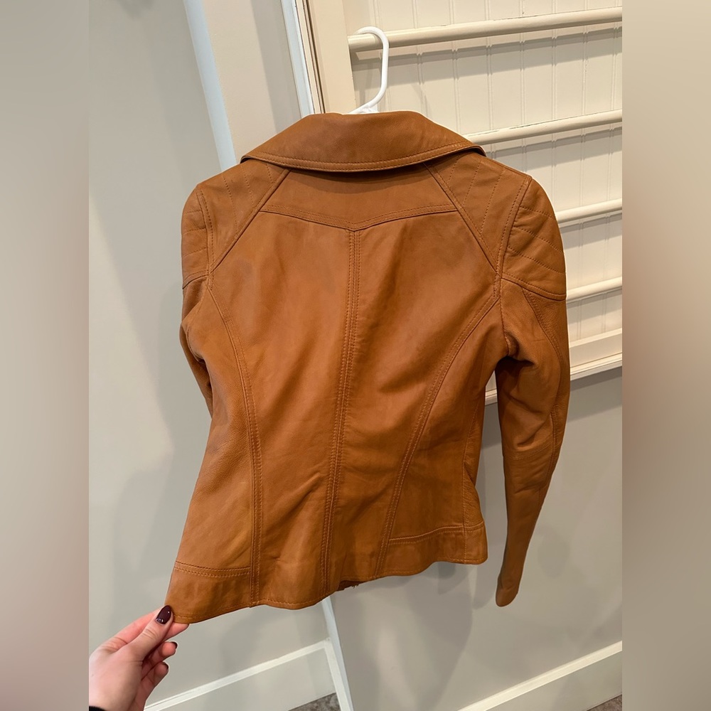 GENUINE LEATHER JACKET BLACK RIVET WOMEN’S XS - Picture 4 of 5
